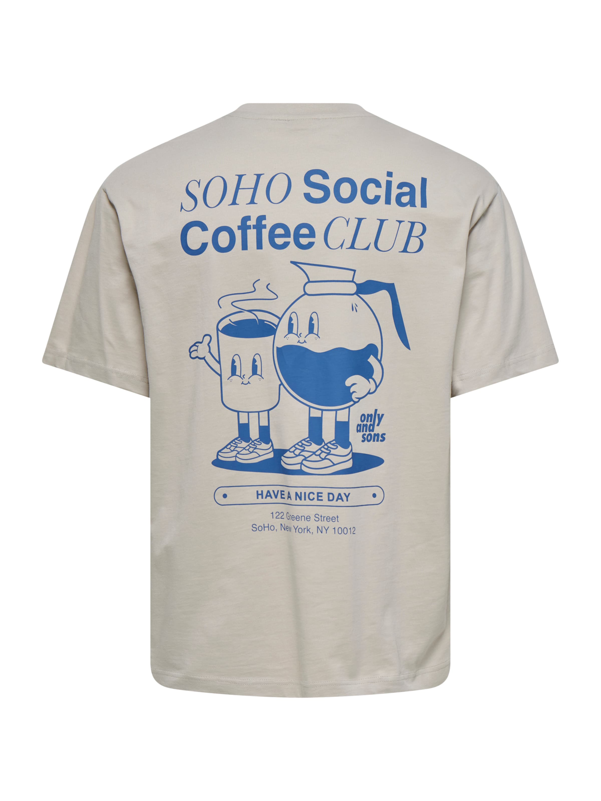T-Shirt 'ONSFRED COFFEE CLUB' Only & Sons en gris