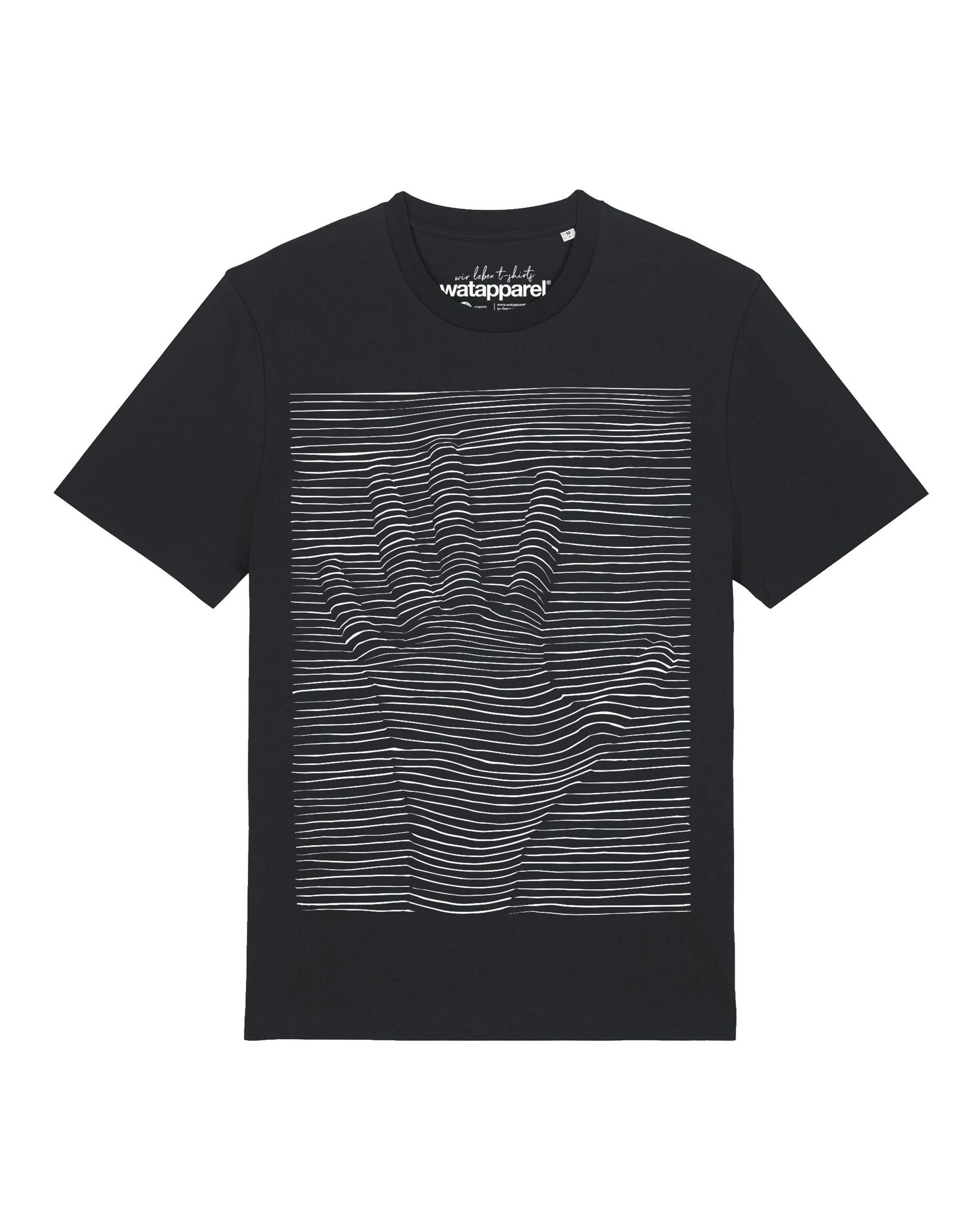 Watapparel Shirt '3Dillusion' in Zwart: voorkant