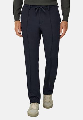 Regular Pantaloni de la Boggi Milano pe albastru: față