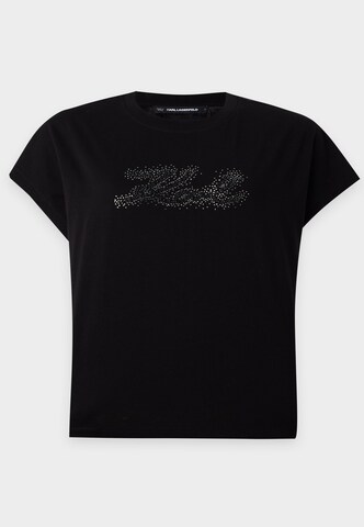melns Karl Lagerfeld T-Krekls: no priekšpuses