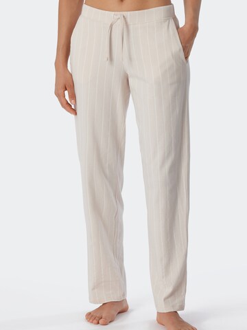 SCHIESSER Pajama Pants 'Mix & Relax' in Beige: front