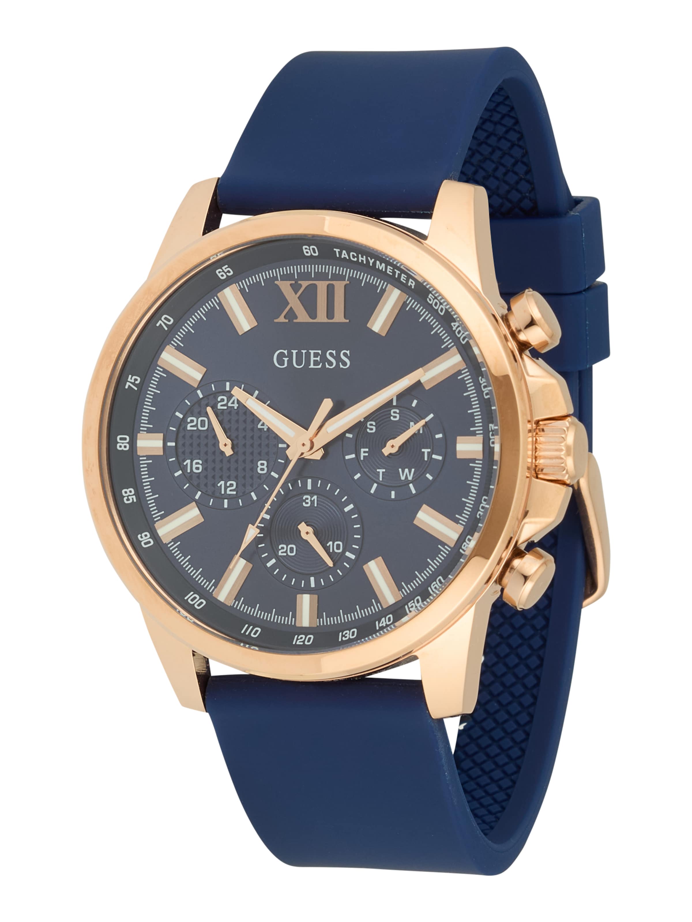 GUESS Uhr 'Walker' in Blau: Vorderseite