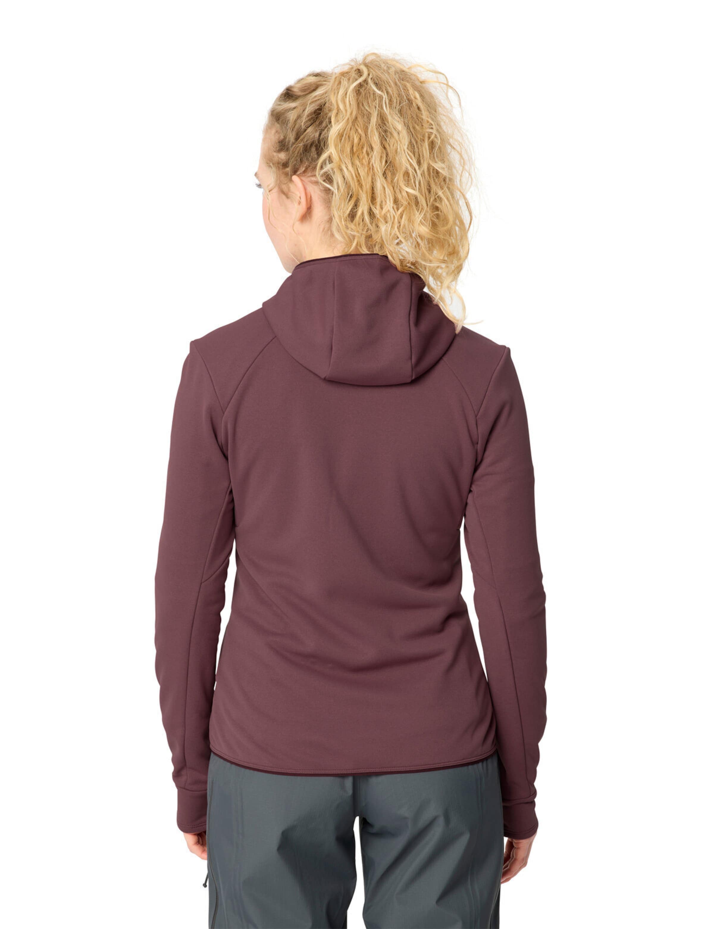 VAUDE Athletic fleece jacket 'Monviso III' in Red
