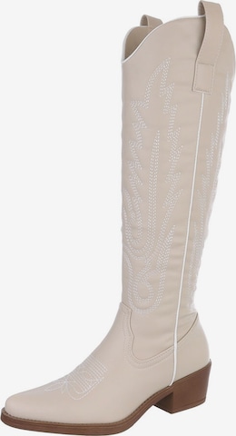 Ital-Design Cowboystiefel in Beige: Vorderseite