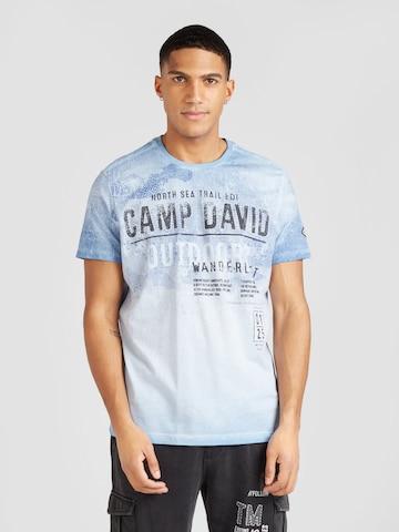 CAMP DAVID Shirt 'North Sea Trail' in Blue: front