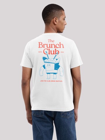 T-Shirt 'The Brunch Club' F4NT4STIC en blanc