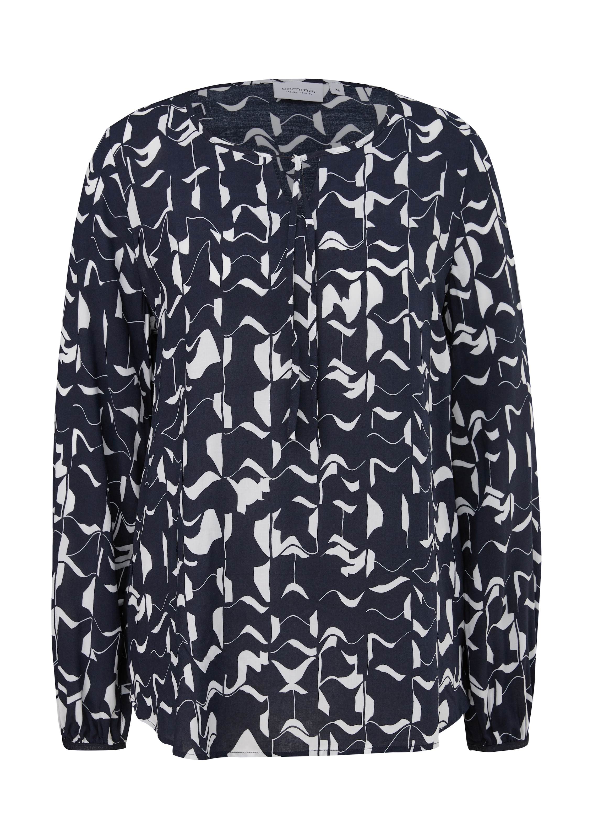 comma casual identity Bluse in Blau: Vorderseite