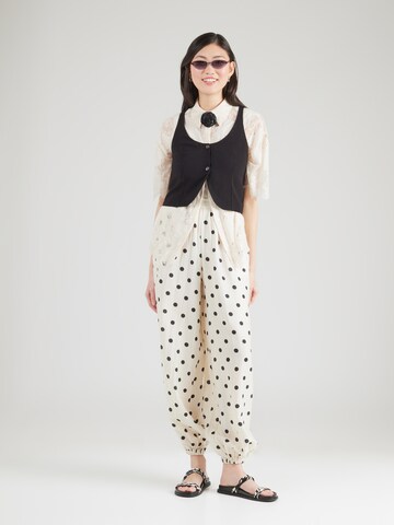 TOPSHOP Дънки Tapered Leg Панталон 'TSLINEA' в бяло