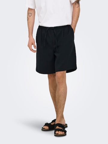 Loosefit Pantalon 'ONSWill' Only & Sons en noir : devant