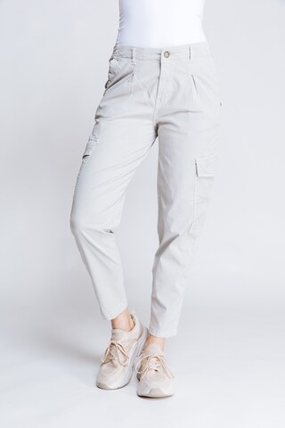 Zhrill Regular Cargo Pants in Grey: front