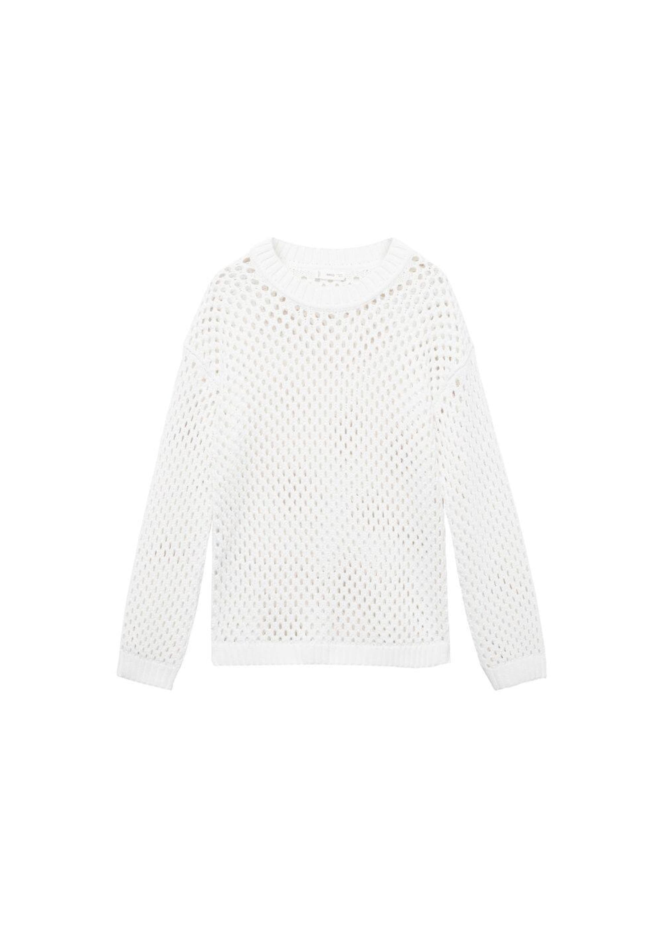 MANGO TEEN Pullover 'Calados' in Weiß: Vorderseite