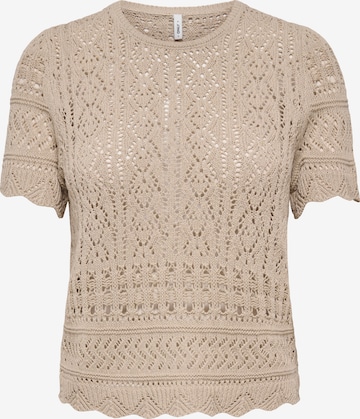 Pull-over 'ONLELKE' ONLY en beige : devant