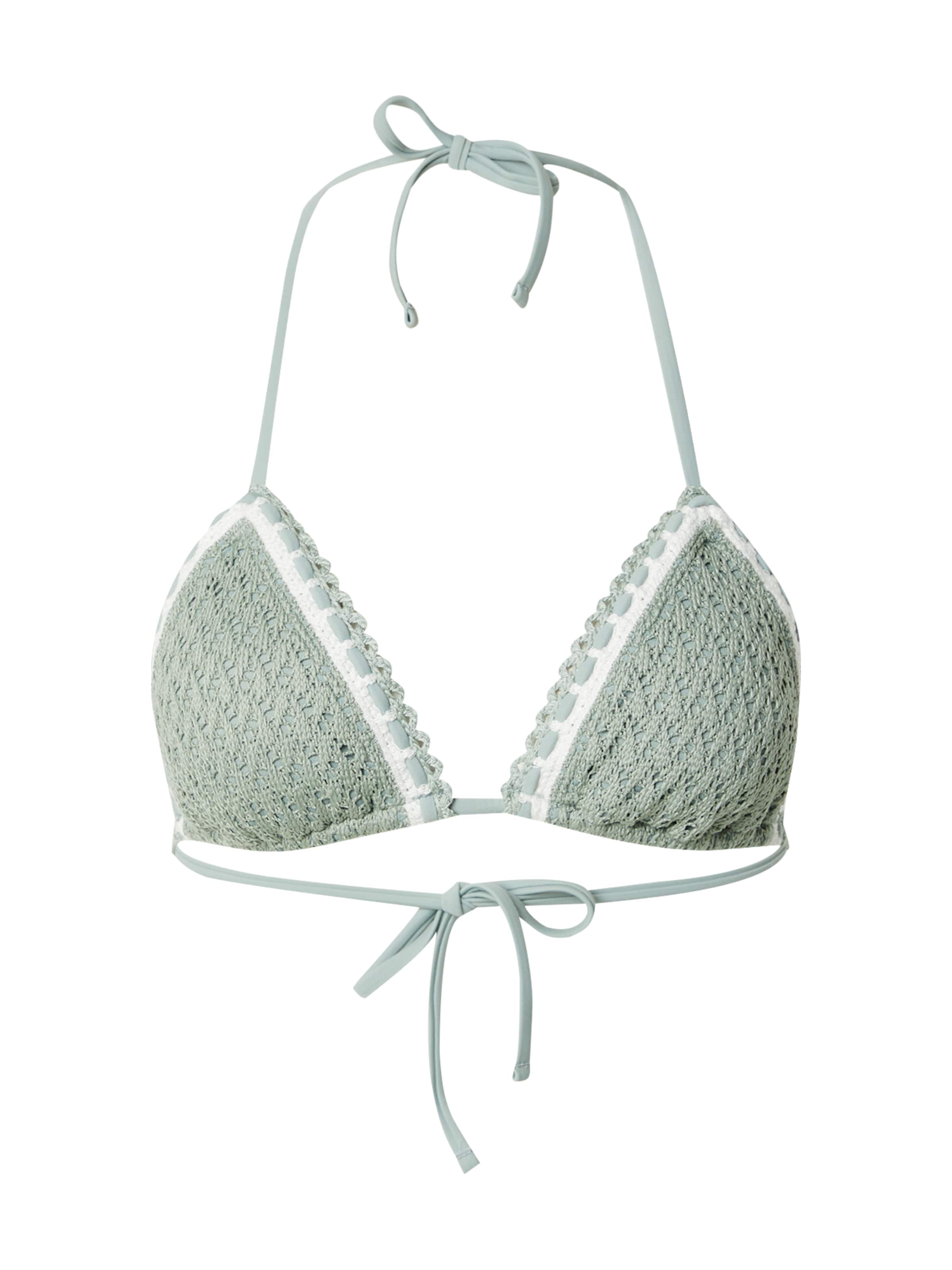 HOLLISTER Trojuholníky Bikinový top - Zelená: predná strana