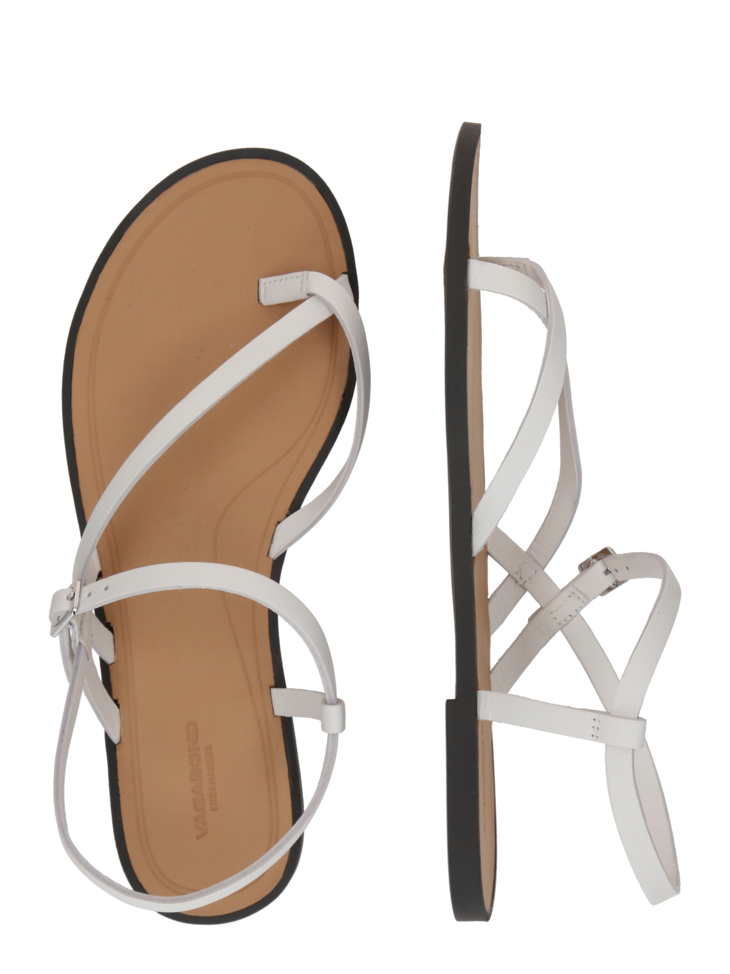VAGABOND SHOEMAKERS Ujjelválasztó-pántos szandál 'TIA' - fehér