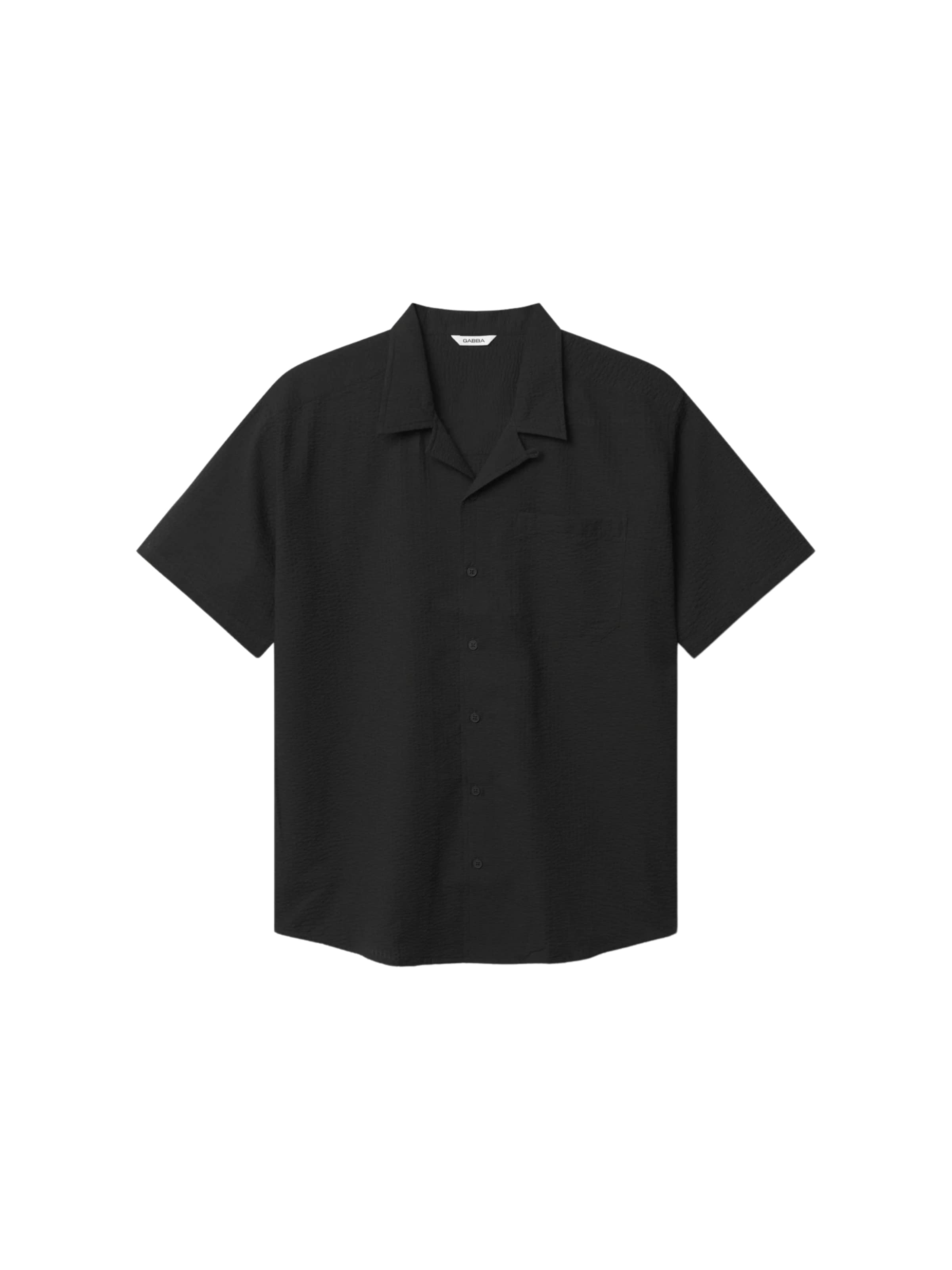 Camicia 'Timo' di GABBA in nero: frontale