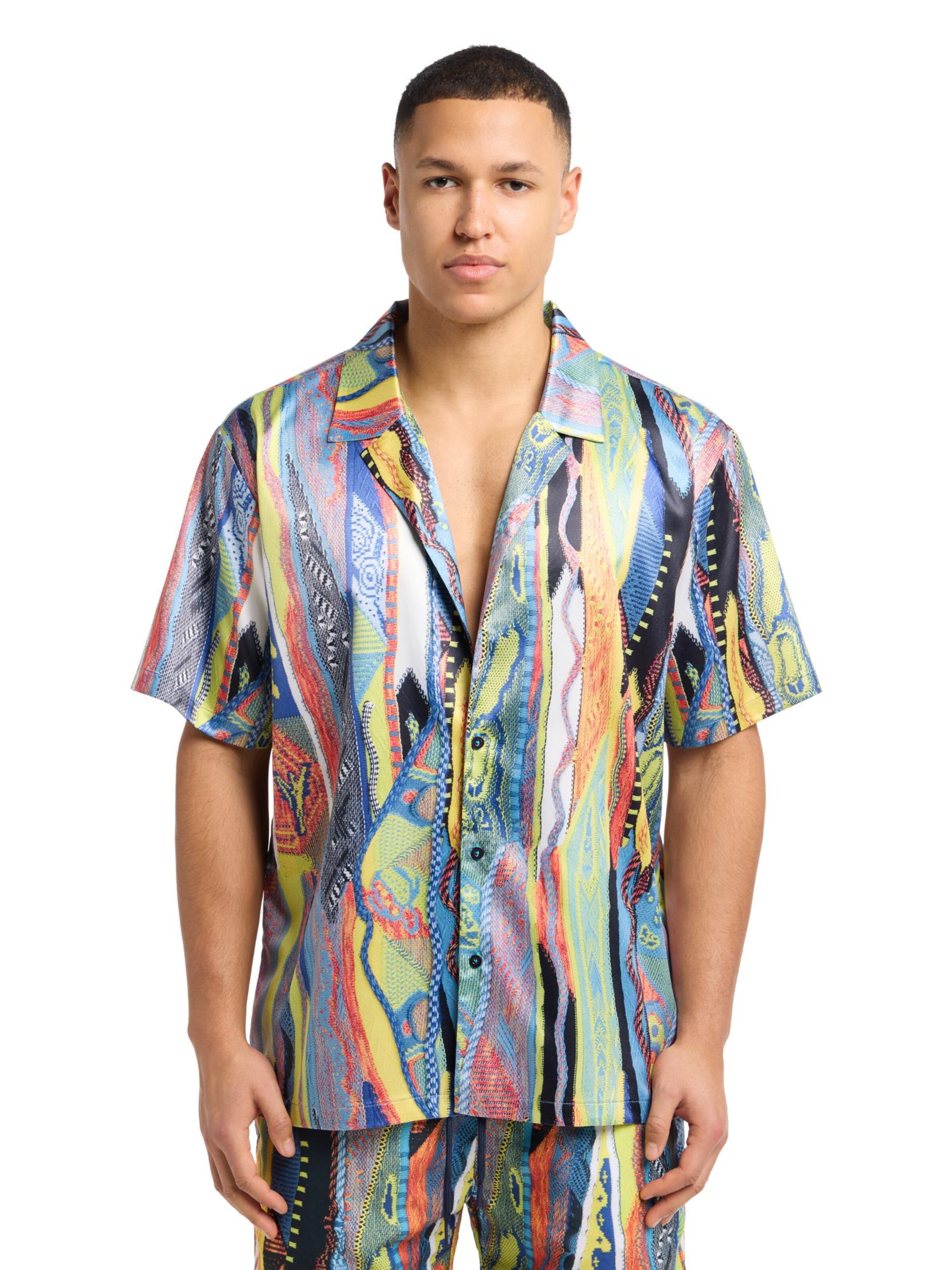 Carlo Colucci Comfort Fit Hemd 'Egetmann' in Mischfarben: Vorderseite