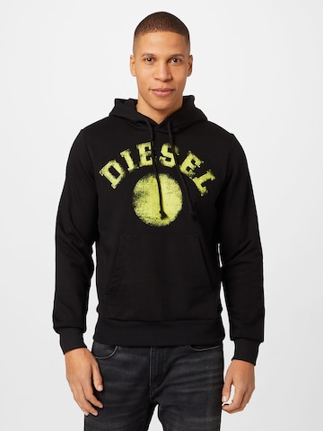 DIESEL - Sudadera en negro: frente