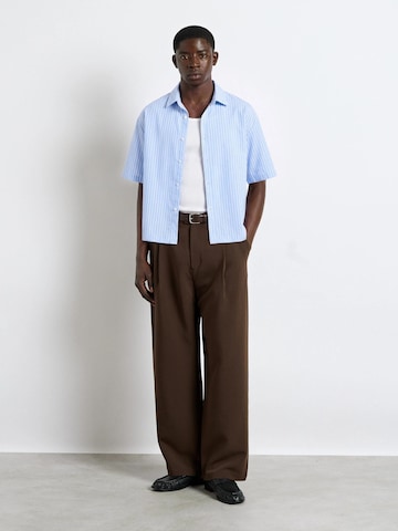 Burocs Comfort fit Button Up Shirt in Blue