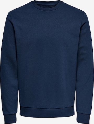 Only & Sons Sweatshirt 'Ceres' in Blue: front