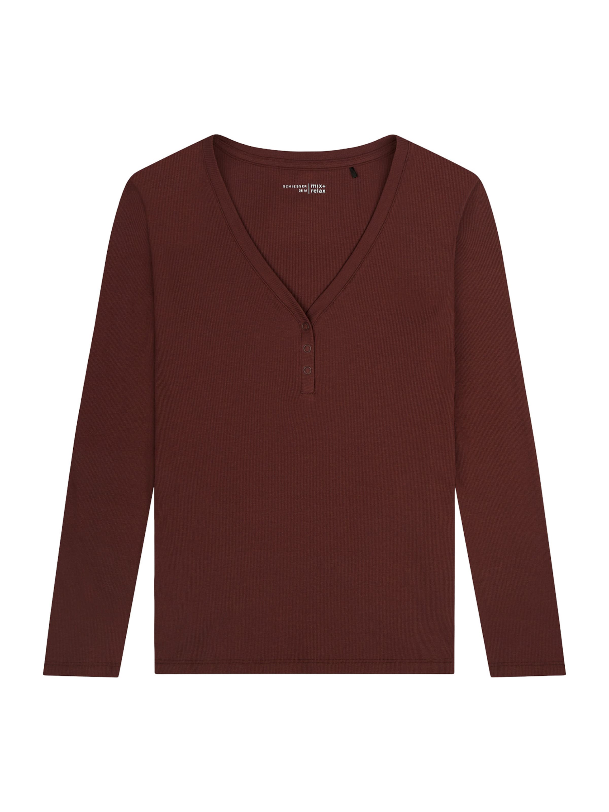 SCHIESSER Slaapshirt ' Mix + Relax ' in Rood: voorkant