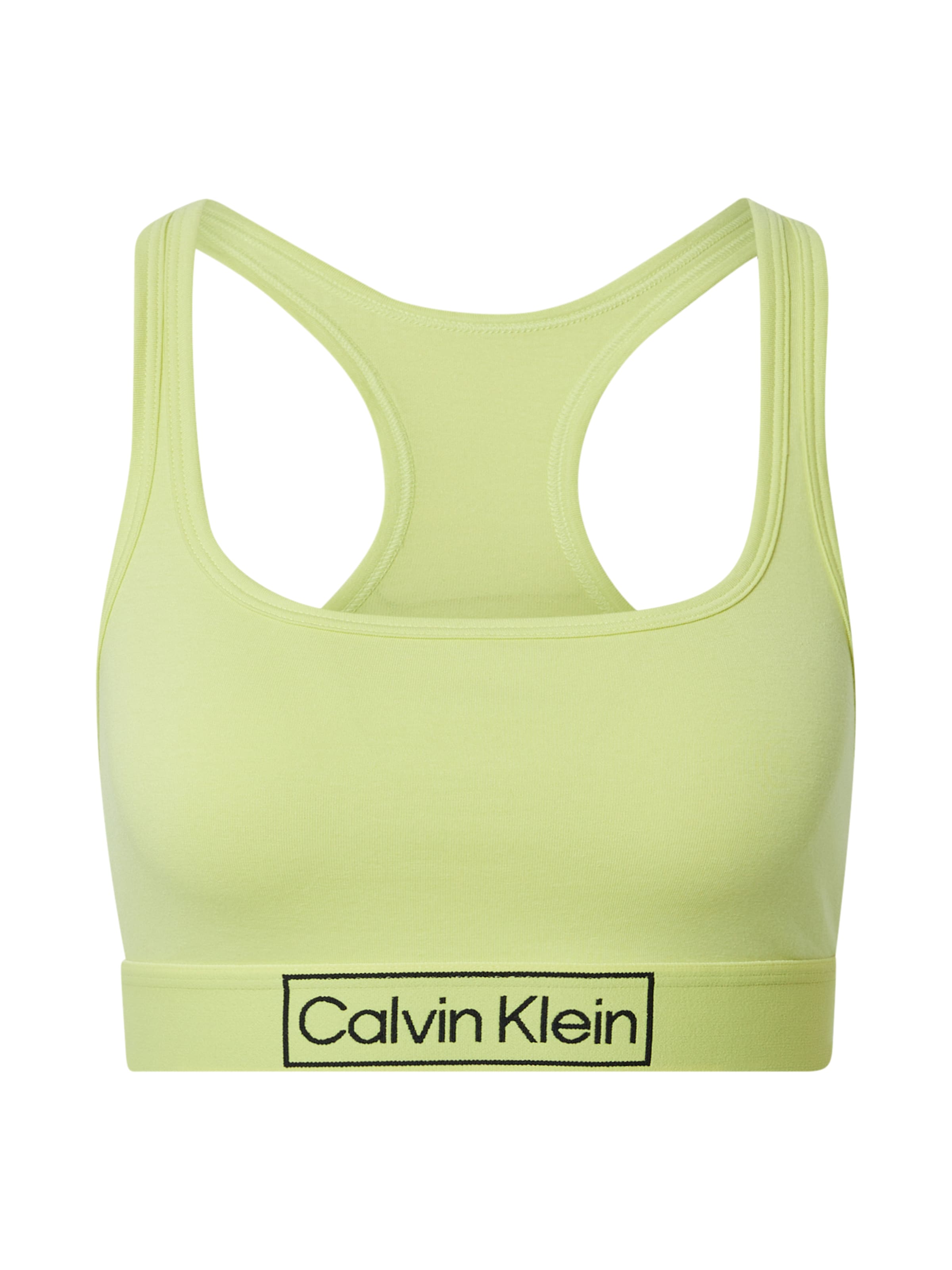 neon green calvin klein bra