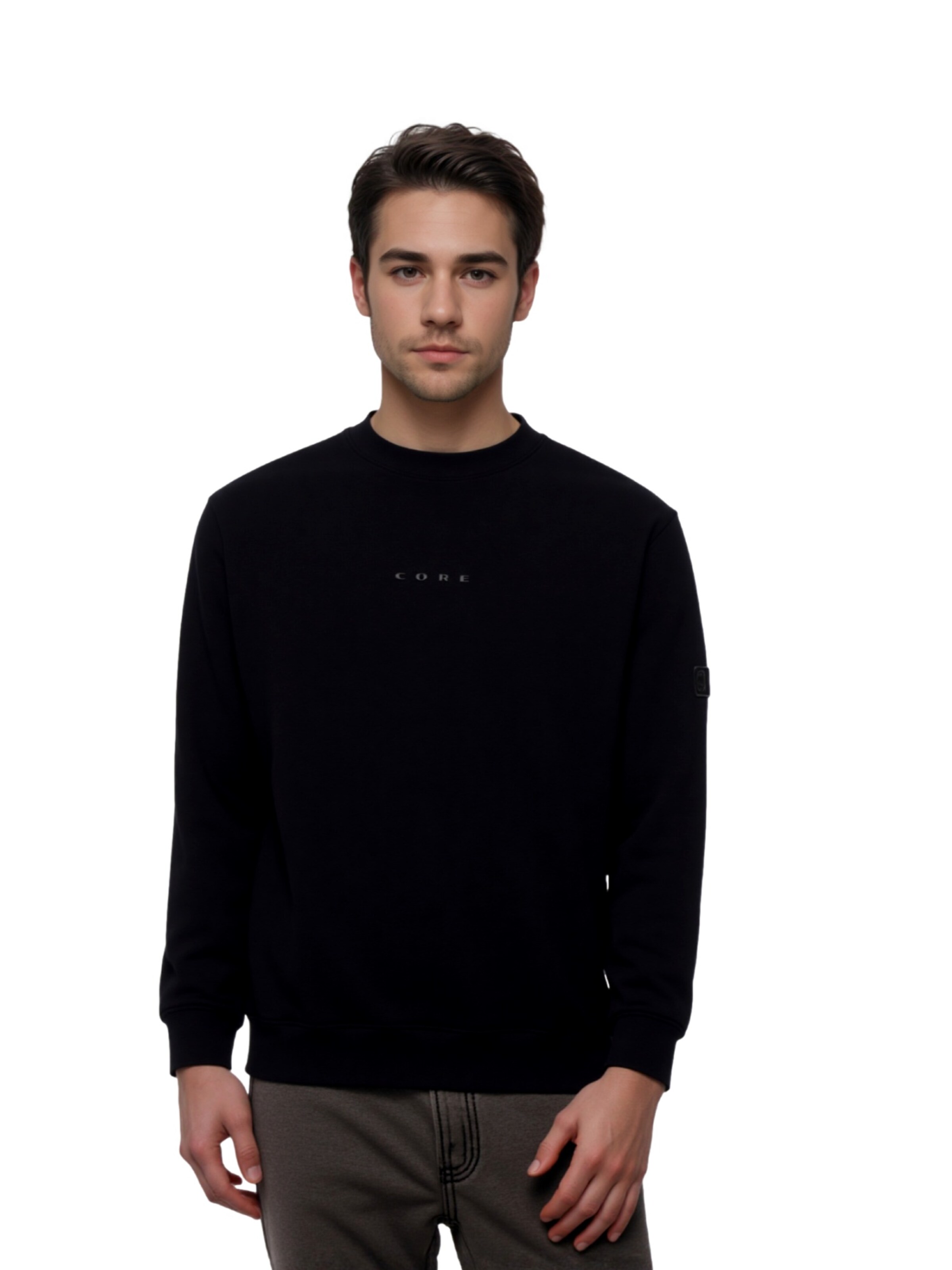 JACK & JONES - Sudadera 'Point' en negro: frente