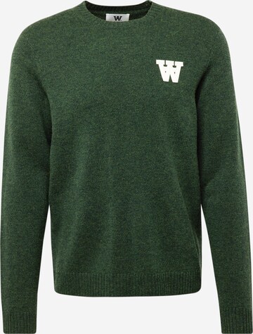 Pull-over 'Tay' WOOD WOOD en vert : devant