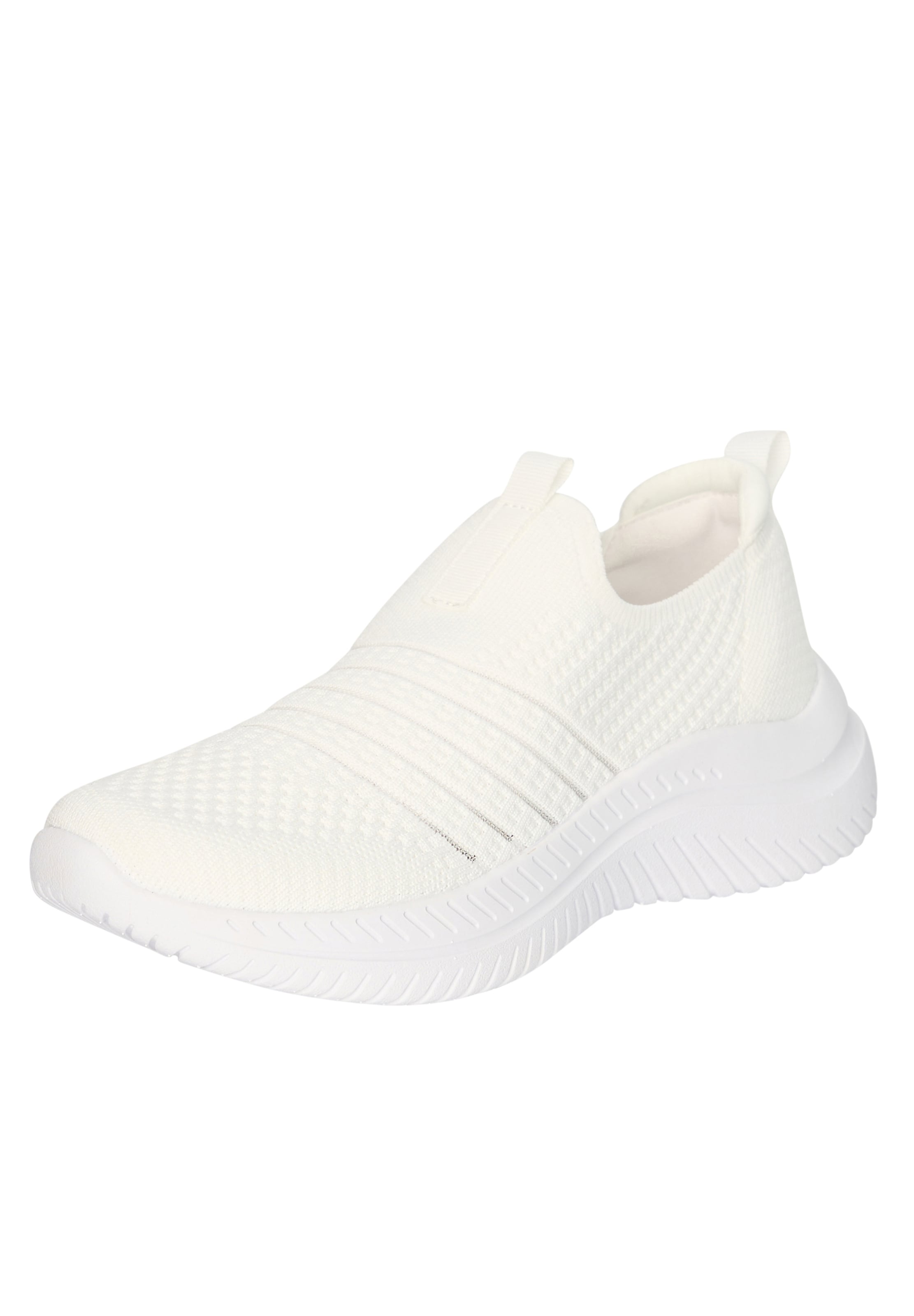 Scarpa slip-on di Elara in bianco: frontale