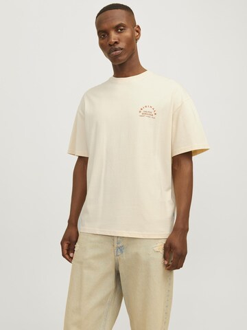 T-Shirt JACK & JONES en beige : devant