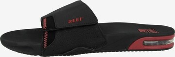 Claquettes / Tongs 'Fanning Slide' REEF en noir