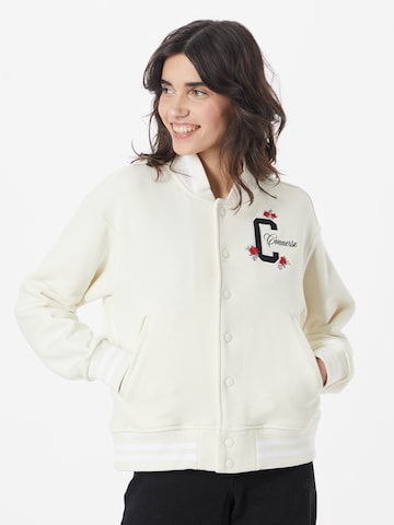 CONVERSE - Sudadera con cremallera 'Gran' en beige: frente