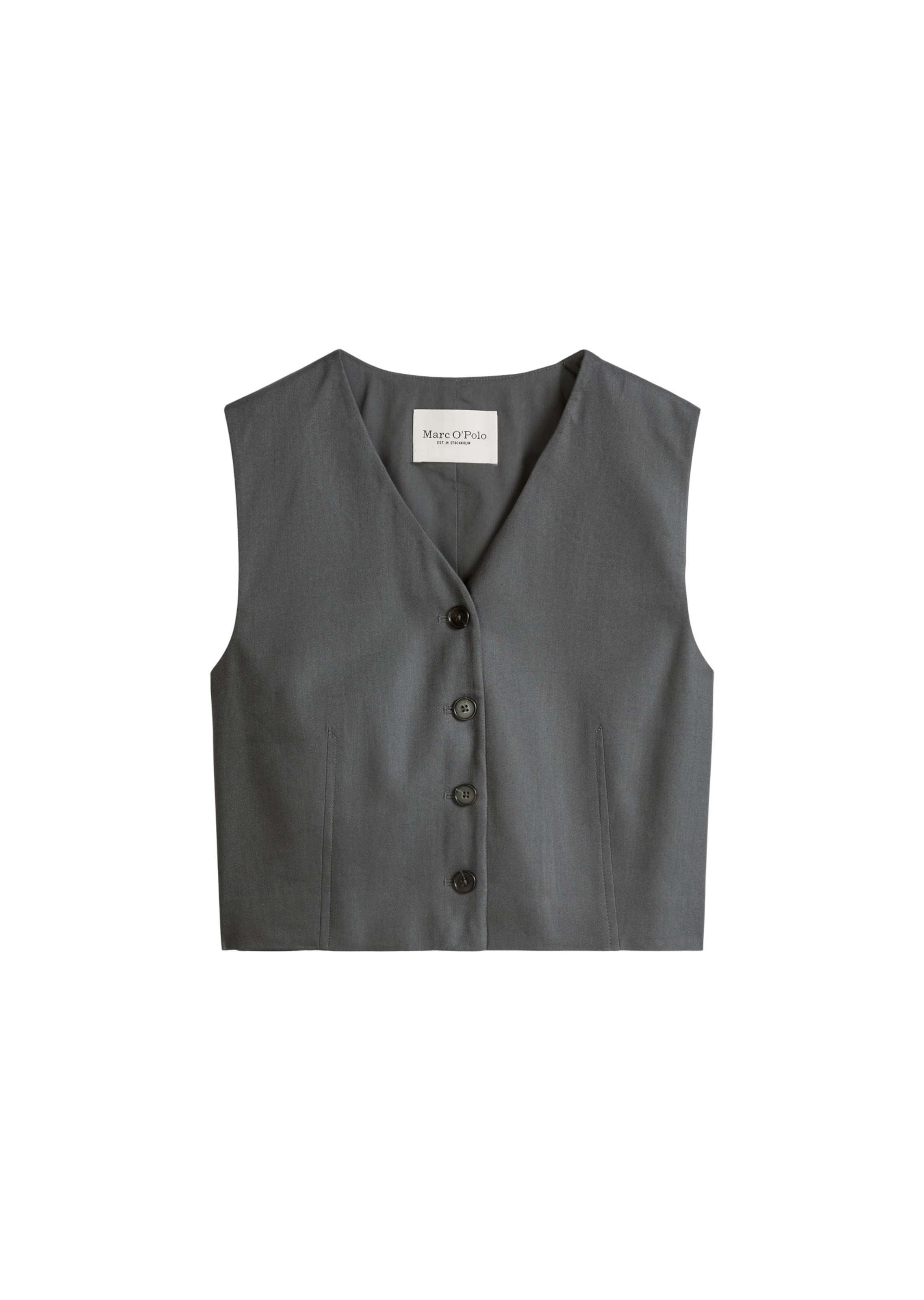 Marc O'Polo Gilet in Grijs: voorkant