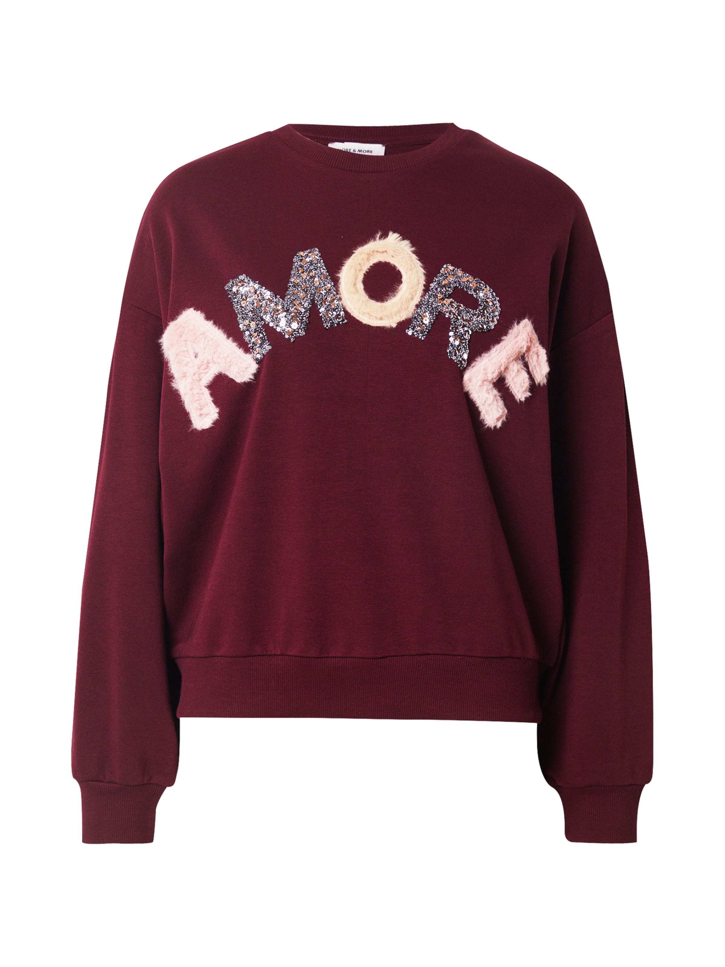 MORE & MORE Sweatshirt 'Amore' i rød: forside