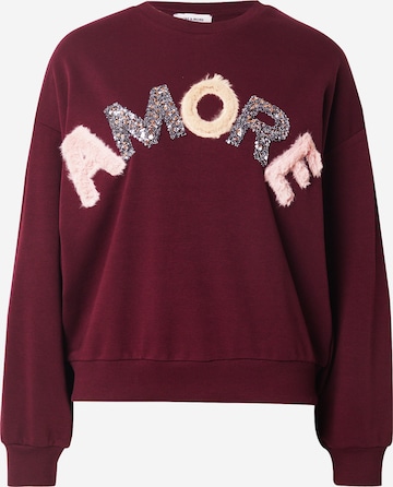 Sweat-shirt 'Amore' MORE & MORE en rouge : devant