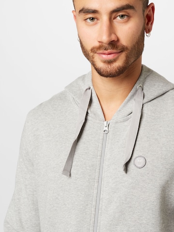 KnowledgeCotton Apparel Sweat jacket in Grey