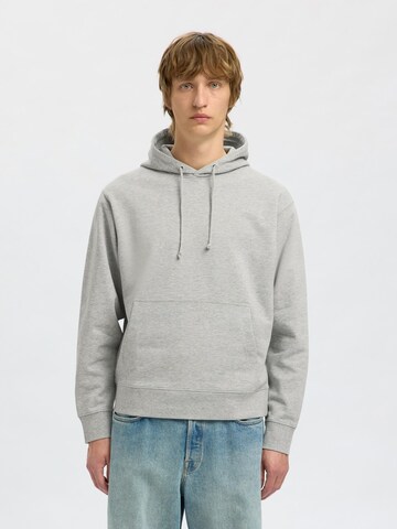 Sweat-shirt SELECTED HOMME en gris : devant