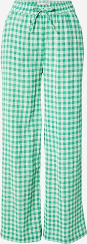 Lollys Laundry Wide leg Παντελόνι 'Rita' σε πράσινο: μπροστά