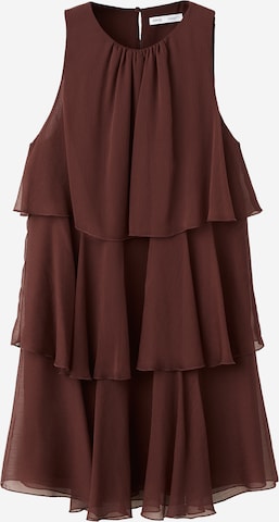 MANGO Obleka 'Cake' | rjava barva: sprednja stran