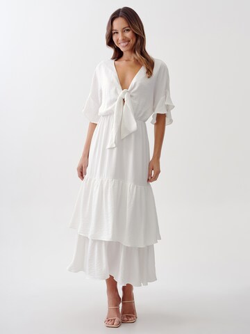 Robe 'LUCINDA' Tussah en blanc