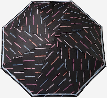 Karl Lagerfeld - Guarda-chuvas 'Futuristic' em preto: frente