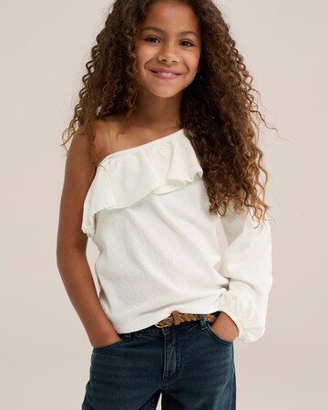 WE Fashion Top in Wit: voorkant