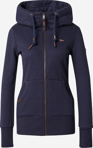 Ragwear Zip-Up Hoodie 'NESKA' in Blue: front