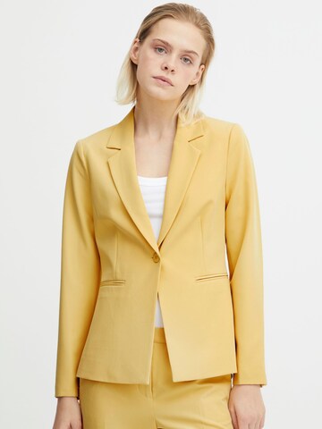 ICHI - Slimfit Blazer 'Lexi' en amarillo: frente