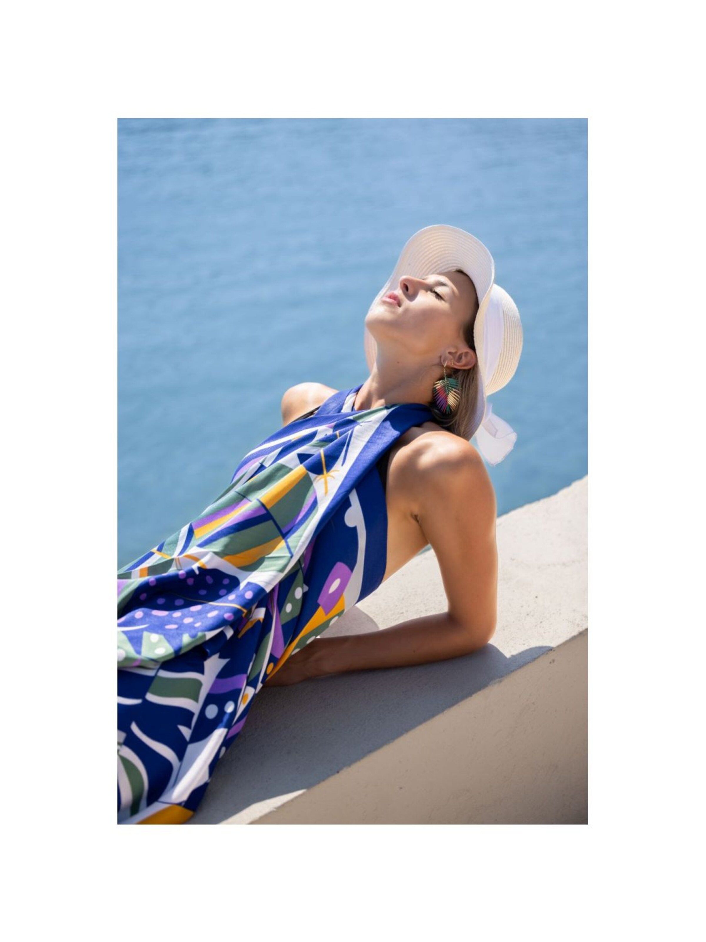 alberto cabale - Vestido de playa 'URSULA' en azul