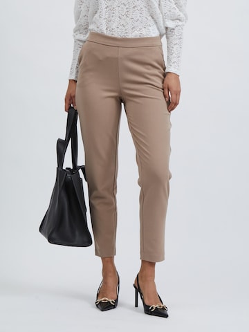 VILA Trousers 'Vicarrie Ann' in Beige: front