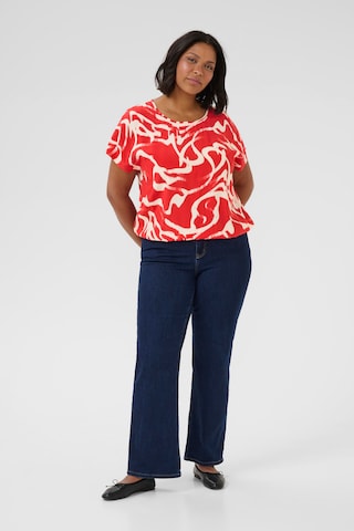 KAFFE CURVE Blouse 'Maren' in Rood