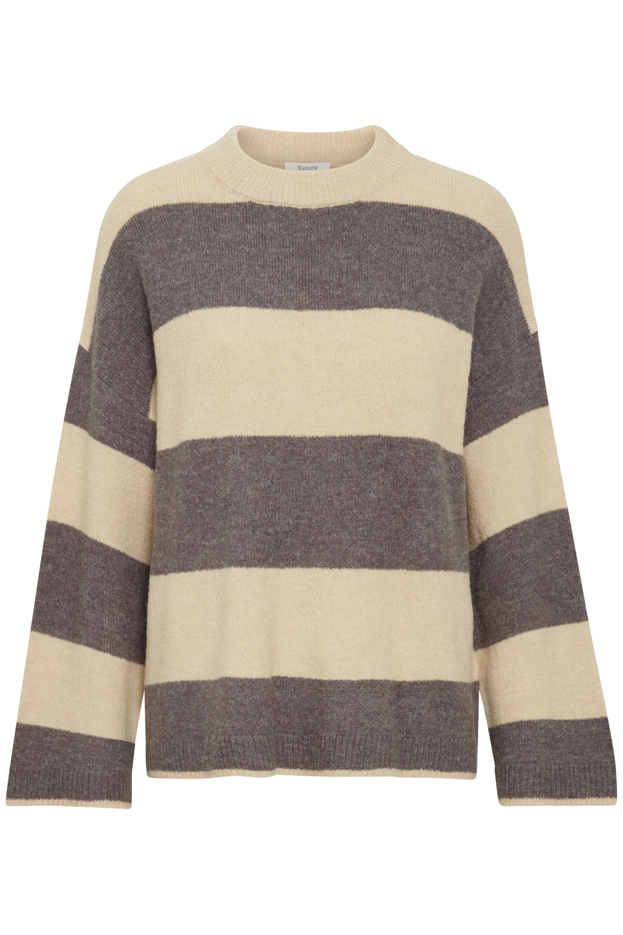 b.young Pullover 'Martha' in Grau: Vorderseite