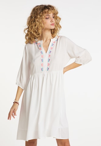 usha FESTIVAL Summer Dress in White: front