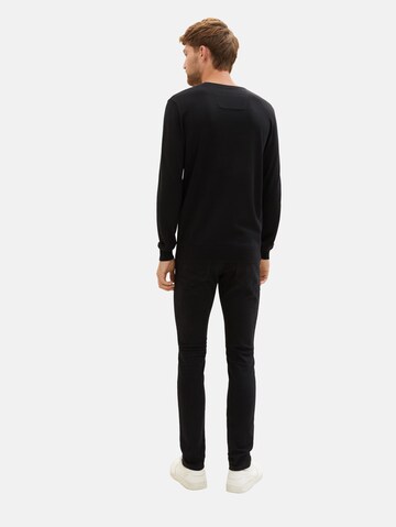 TOM TAILOR Slimfit Jeans 'Troy' in Schwarz