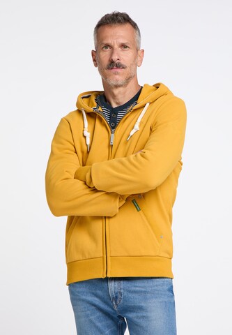 Schmuddelwedda Zip-Up Hoodie in Yellow: front